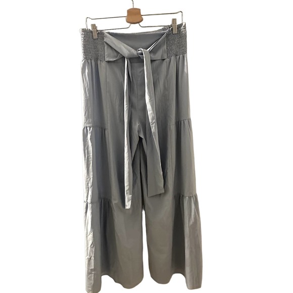 Halara Women's Breezeful High Waisted Shirred Tie Front Wide Leg Pants Large NWT - Picture 6 of 13